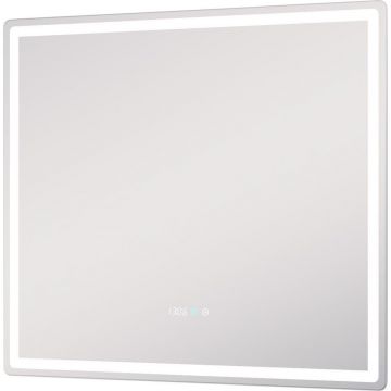 Зеркало Vigo Geometry Luxe 80, z.GEO.80.Luxe подсветка, сенс. упр-е, встр. часы, ф-ция антизапотевания