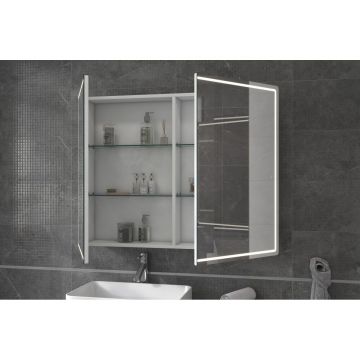 Зеркальный шкаф Vigo Geometry 100 zsh.GEO.100.El с LED-подстветкой (100х80х19,5) белый