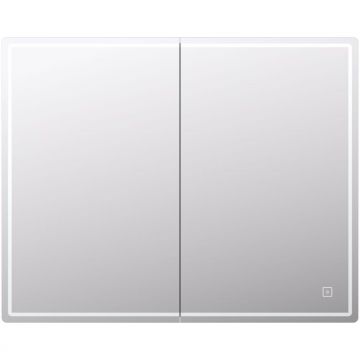 Зеркальный шкаф Vigo (Виго) Geometry 80 zsh.GEO.80.El с LED-подстветкой (80х80х19,5) белый