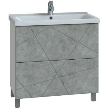 Тумба Vigo (Виго) Geometry 2-60, tn.bsf.GEO.FOS.60.2Y напольная, 2 ящ. (под раковину Фостер 60) , бетон