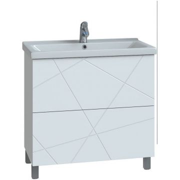 Тумба Vigo Geometry 2-70, tn.bsf.GEO.FOS.70.2Y/tn.GEO.FOS.70.2Y напольная, 2 ящ. (под раковину Фостер 70) белый