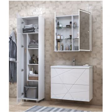 Тумба Vigo Geometry 2-70, tn.bsf.GEO.FOS.70.2Y/tn.GEO.FOS.70.2Y напольная, 2 ящ. (под раковину Фостер 70) белый