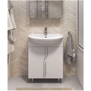 Тумба Vigo (Виго) Grand 55, tn.GRA.UYU.55.2D напольная, 2 дв., (под раковину Уют 55) белый