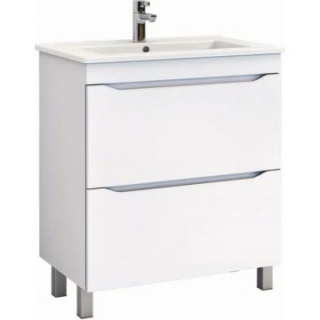 Тумба Vigo (Виго) Grani 60-0-2, tn.GRI.ELI.60.2Y напольная, 2 ящ. (под раковину Элина 60) белый