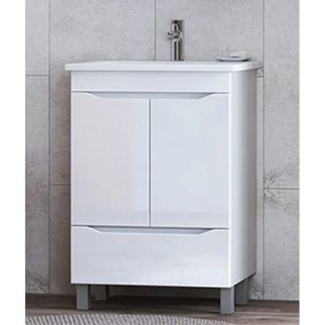 Тумба Vigo (Виго) Grani 60-2-1, tn.GRI.ELI.60.2D.1Y напольная, 2 дв., 1 ящ. (под раковину Элина 60) белый