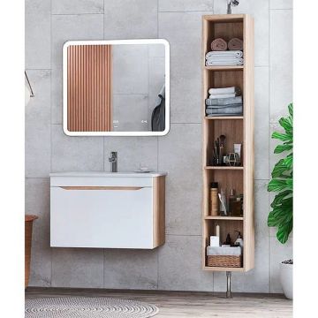 Тумба Vigo (Виго) Grani 75-0-1, tp.GRI.OSK.75.1Y подвесная, 1 ящ., (под раковину Оскар 75) дуб сонома,белый