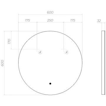 Зеркало Vigo (Виго) Otti Classic 60, z.OTT.60.Classic подсветка, сенсорное управление