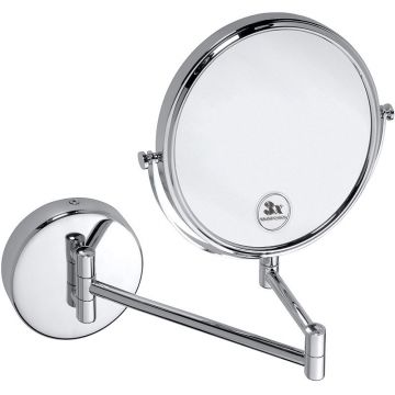 Зеркало косметическое Bemeta (Бемета) d190 мм двустороннее хром (112201512)