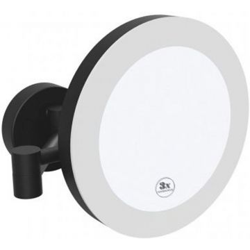 Зеркало косметическое Bemeta (Бемета) d200 мм с подсветкой LED сенсорное черный (116101770)