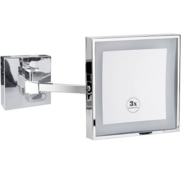 Зеркало косметическое Bemeta (Бемета) квадратное с подсветкой LED сенсорное хром (116201202)