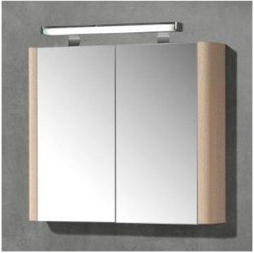 Зеркальный шкаф IBX ASUN 100 см, 2 двери, цвет натуральный CAMASUN100/NATURAL