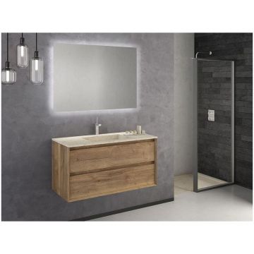 Тумба под раковину IBX (АЙБИИКС) LUXOR 100 см, 2 ящика наружных, цвет белый глянцевый лак T521002C/BLANCOG