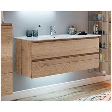 Тумба под раковину Marlin (Марлин) 3290fair 117 см, (2 одинаковых по высоте ящика), цвет дуб натуральный GWKHSA11(473/473)