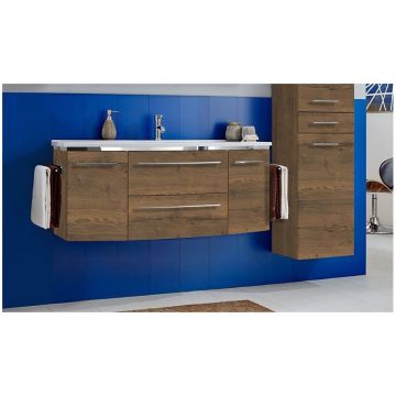 Тумба под керамическую раковину Marlin (Марлин) 3040city 120 см (2 ящика, 2 двери), цвет дуб коричневый WKBTAAT12(226/426)