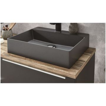 Столешница Puris (Пурис) Aspekt с вырезом под раковину по центру 900 мм, цвет дуб хантон AP509466(174)