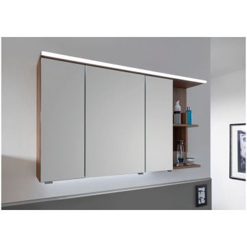 Зеркальный шкаф Puris (Пурис) Purefaction (3 двери) с LED подсветкой 1200 мм правый, цвет белый высокоглянцевый SET42121R(161)