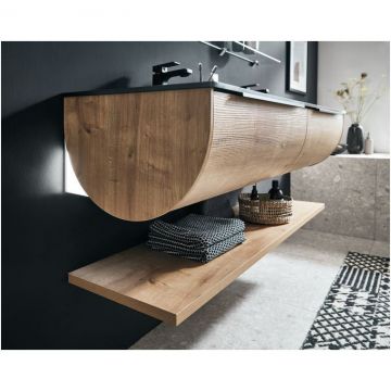 Столешница Puris (Пурис) Rounds отдельновисящая 1220 мм (вкл. крепеж) , цвет белый высокоглянцевый AUW401228(722/161)