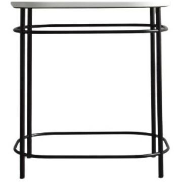 Консоль для накладной раковины White Ceramic (Вайт Керамик) UPPER, овальная UPPER, цвет черный матовый W11080M-RAL9005