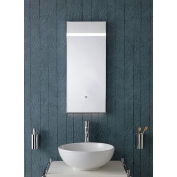 Зеркало Stil Haus (Стил Хаус) , прямоугольное 50х90 см с подсветкой и выключателем на полотне, цвет хром 1308(08)