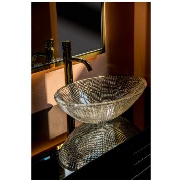 Столешница Армади Арт Monaco Черный 853-100-B, Armadi Art с стеклом 100см прямая BLACK
