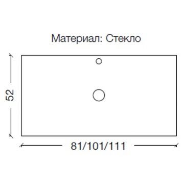 Столешница Армади Арт NeoArt Черный 52х111 853-110-B, Armadi Art BLACK