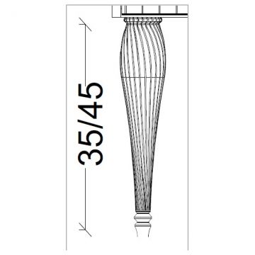 Ножки для мебели Армади Арт Vallessi Avantgarde Белый 848-W-45, Armadi Art SPIRALE