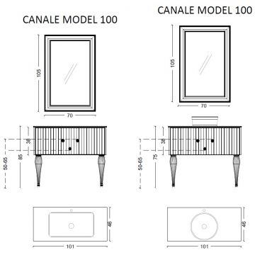 Тумба Армади Арт Vallessi Avantgarde Белый 843-100-WCR, Armadi Art Canale 100 белая + Хром
