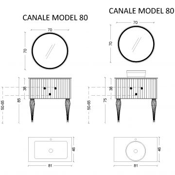 Тумба Армади Арт Vallessi Avantgarde Белый 80х46 843-080-WCR, Armadi Art Canale