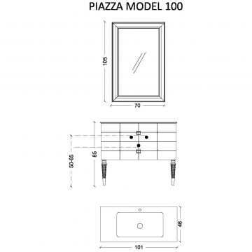 Тумба Армади Арт Vallessi Avantgarde Черный 841-100-BCR, Armadi Art Piazza