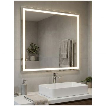 Зеркало Диво Дмитров 80x80, 3 цвета подсветки, реверсивное, DW-DM51280, Diwo