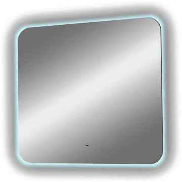 Зеркало Диво Кострома 80x70 см, ореольная подсветка диодная, бесконтактный выключатель, прямоугольное, ЗЛП1716, Diwo