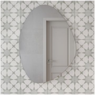 Зеркало Диво Самара 50x70 капля, интерьерное, ассиметричное, SAM5070, Diwo
