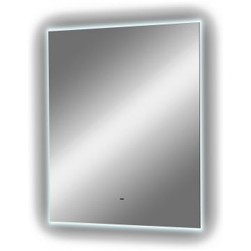 Зеркало Диво Элиста 60x70 см, ореольная подсветка LED, бесконтактный выключатель, прямоугольное, ЗЛП1743, Diwo