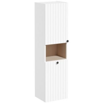 Пенал Vitra Root Groove 40 см с корзиной для белья матовый белый левый (69093)