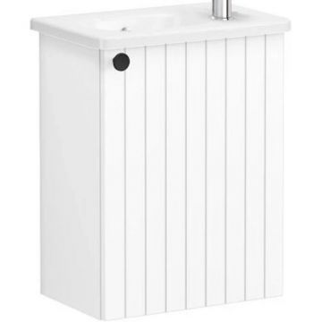 Тумба с раковиной Vitra (Витра) Root Groove 45 см с дверцей матовый белый правый (69198)
