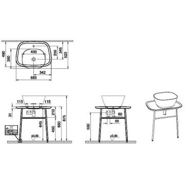 Столешница  Vitra Plural 70 см под раковину цвет матовый белый (62561)