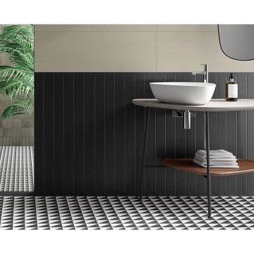 Столешница Vitra (Витра) Plural 100 см под раковину цвет матовый белый левая (62571)