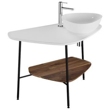 Столешница Vitra (Витра) Plural 100 см под раковину цвет матовый белый правая (62581)