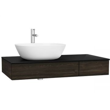 Тумба Vitra Origin 90 см с выдвижным ящиком левый темный вяз (без раковины без столешницы) (65674)