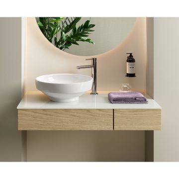 Тумба Vitra Origin 90 см с выдвижным ящиком левый дуб (без раковины без столешницы) (65675)