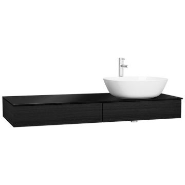 Тумба Vitra Origin 120 см с выдвижным ящиком правый черный дуб (без раковины без столешницы) (65682)
