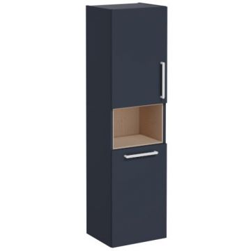 Пенал Vitra Root 40 см с корзиной для белья матовый темно-синий левый (68008)