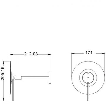Зеркало Savol (Савол) настенное косметическое с увеличением 5х JAVA S-M112L сатин
