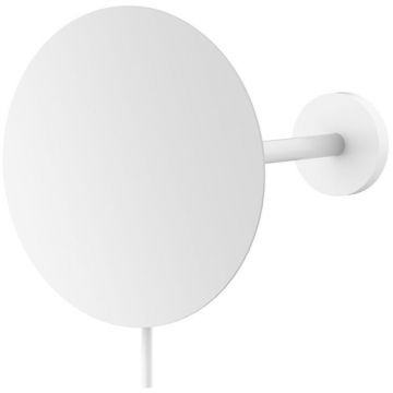 Зеркало Savol (Савол) настенное косметическое с увеличением 5х JAVA S-M112W белый