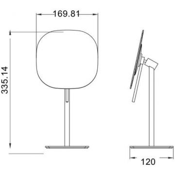 Зеркало Savol (Савол) настольное косметическое с увеличением 5х JAVA S-M113L сатин