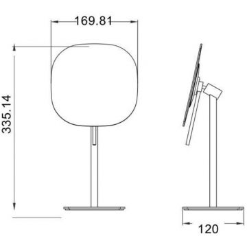 Зеркало Savol (Савол) настольное косметическое с увеличением 5х JAVA S-M113W белый