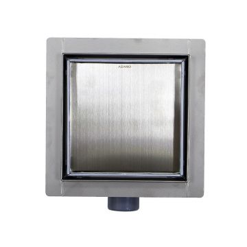 Трап для душа Azario (Азарио) металлический 360 под плитку горизонтальный выпуск 150х150 мм хром AZZ3TILE150