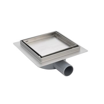 Трап для душа Azario (Азарио) металлический 360 под плитку горизонтальный выпуск 150х150 мм хром AZZ3TILE150