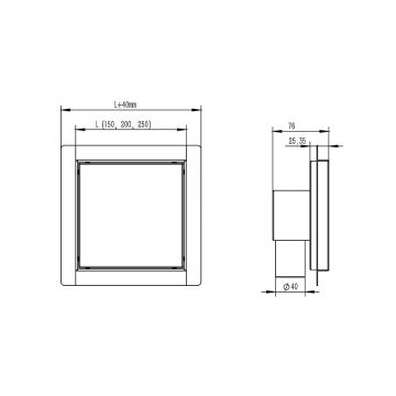 Трап для душа Azario (Азарио) металлический под плитку горизонтальный выпуск 150х150 мм хром AZZ1TILE150