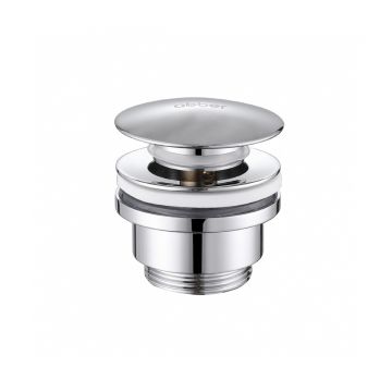 Донный клапан Abber (Аббер) AF0011 без перелива, клик-клак, хром